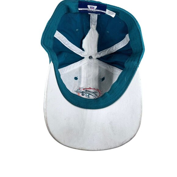 Miami Dolphins Hat Cap Reebok One Size Flex Stretch Fit Green White Stripe NFL - Picture 6 of 11